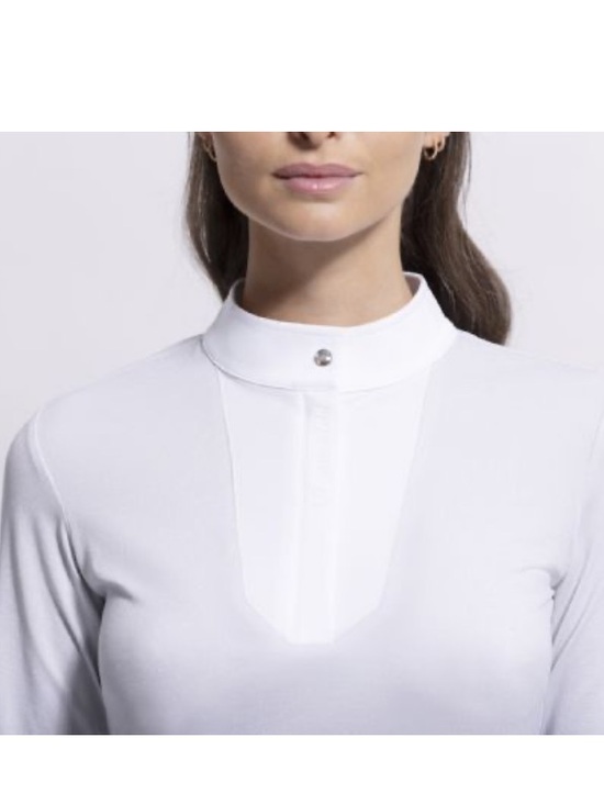 Samshield Tops - Samshield faustina long sleeve show shirt is very pale grey. Glitter